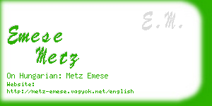 emese metz business card